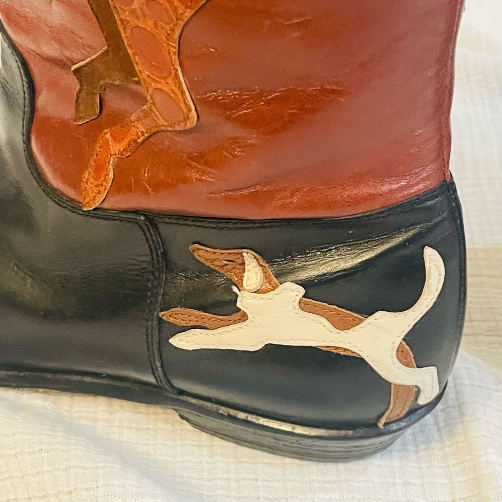 RARE Beverly Feldman Leather & Suede Appliqué Tall Riding Equestrian Boots - Picture 9 of 16